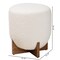 Baxton Studio Fisk Japandi Cream Boucle Fabric and Walnut Brown Finished Wood Ottoman Footstool 233-13324-ZORO - alternate 2